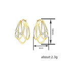 New Trendy Line Geometric Ear Cuff, French Style Minimalist Daily Matching Fashion Ear Jewelry Earrings view 4