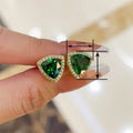 Light Luxury Geometric Triangle Stud Earrings, Elegant Trendy Women's Fashion Jewelry view 4