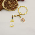 Zinc Alloy Wine Beer Drop Oil Keychain Car Bag Charm view 3