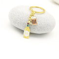 Zinc Alloy Wine Beer Drop Oil Keychain Car Bag Charm view 4