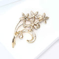 Alloy Rhinestone Flower Bouquet Brooch Pin For Dresses And Suits view 4