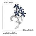 Alloy Rhinestone Flower Bouquet Brooch Pin For Dresses And Suits view 3