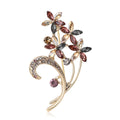 Alloy Rhinestone Flower Bouquet Brooch Pin For Dresses And Suits view 1
