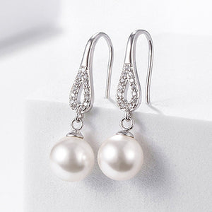 Baroque Faux Pearl Earrings For Women, Princess Style Chic Fashion Jewelry