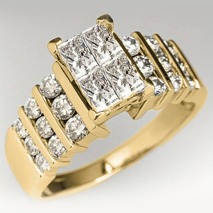 Geometric Design Ring For Women, Fashion Niche Light Luxury Daily Finger Jewelry