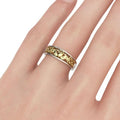 European Luxury Two Tone Heart Crown Ring For Women Niche Personality Jewelry view 3