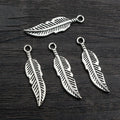 Alloy Feather Wing Small Pendant 30x7.5mm DIY Jewelry Accessory Charm For Necklace Bracelet view 4