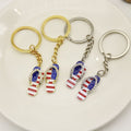 Metal American Flag Star Slipper Keychain Patriotic Gift view 4