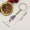 Metal American Flag Star Slipper Keychain Patriotic Gift view 2