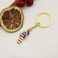 Metal American Flag Star Slipper Keychain Patriotic Gift view 6