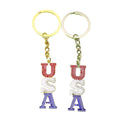 Metal USA Flag Keychain Independence Day Car Key Ring view 5