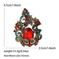 Alloy Glass Rhinestone Flower Brooch For Blazers And Coat Decoration view 6