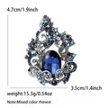 Alloy Glass Rhinestone Flower Brooch For Blazers And Coat Decoration view 5
