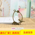 40x30mm Floral Bird Alloy Charm Pendant for DIY Jewelry