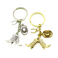 Zinc Alloy Western Cowboy Boot Keychain Antique Silver Gift view 5