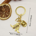 Zinc Alloy Western Cowboy Boot Keychain Antique Silver Gift view 2