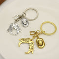 Zinc Alloy Western Cowboy Boot Keychain Antique Silver Gift view 3
