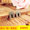 Double-Sided Arc de Triomphe Alloy Charm Pendant, 18x15mm