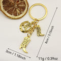 Antique Silver Western Cowboy Boot Keychain DIY Gift view 2