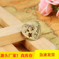 19x16mm Alloy Hollow Heart Star Letter Charm Pendant