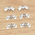 Alloy Bow Pendant Charm For DIY Necklace Bracelet Jewelry Accessories 20x10mm 0.8g view 3