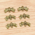 Alloy Bow Pendant Charm For DIY Necklace Bracelet Jewelry Accessories 20x10mm 0.8g view 2