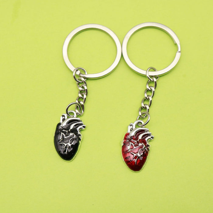 Zinc Alloy Heart Shape Keychain Minimalist Key Ring Gift