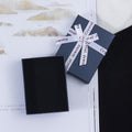 Navy Jewelry Presentation Box With White Ribbon Bow view 2
