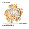 Alloy Pearl Flower Brooch For Suits Coats And Dresses view 6