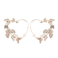 Alloy Rhinestone Butterfly Heart Hoop Earrings With Letter Charm European Style Light Luxury Jewelry view 5