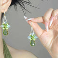 Chic Copper Zircon Butterfly Water Drop Earrings For Women Light Luxury Sparkling Jewelry view 3