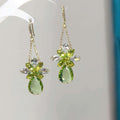 Chic Copper Zircon Butterfly Water Drop Earrings For Women Light Luxury Sparkling Jewelry view 4