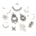Antique Silver Alloy Vintage Pattern Multi Dangle Pendant Connector For DIY Necklace Bracelet view 5