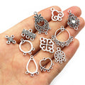 Antique Silver Alloy Vintage Pattern Multi Dangle Pendant Connector For DIY Necklace Bracelet view 1