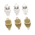 Alloy Owl Mini Pendant Charms For DIY Necklace Bracelet Jewelry Accessories 19x10mm 1.2g view 5