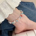 Colorful Crystal Zircon Butterfly Bangle For Women, Sweet Enamel Animal Charm Jewelry view 3