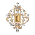 Alloy Glass Court Style Brooch Pin For Vintage Fashion Accessories view 4