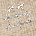 Alloy Dragonfly Pendant Charms For DIY Necklace Bracelet Jewelry Making Accessories 19x16mm view 3