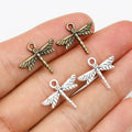 Alloy Dragonfly Pendant Charms For DIY Necklace Bracelet Jewelry Making Accessories 19x16mm view 1