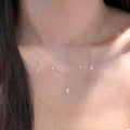 Starry Sparkle Copper Zircon Teardrop Tassel Sweater Necklace For Women view 1
