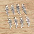 Alloy Feather Wing Mini Pendant Charms For DIY Necklace Bracelet Jewelry Accessories 17x5mm view 2