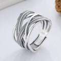 Three Dimensional Textured Multi Layer Cross Ring For Women Daily Fashion Statement Jewelry view 2