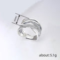 Three Dimensional Textured Multi Layer Cross Ring For Women Daily Fashion Statement Jewelry view 4