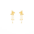 Elegant Gold Alloy Pearl Butterfly Tassel Stud Earrings For Women Light Luxury Fashion Earrings view 5