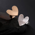 Brushed Heart Elastic Ring For Women view 2