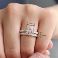 Elegant Women's Geometric Couple Ring Set For Wedding Engagement Light Luxury Jewelry view 4