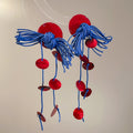 Round Shell Tassel Drop Earrings With Silver Needle Wax Cord Geometric Vacation Style view 2