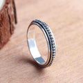 Blackened Metal Plain Band Ring For Women, Minimalist Fashion Daily Wear Jewelry view 2