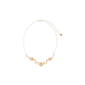 European Style Alloy Flower And Leaf Pendant Necklace, Elegant Light Luxury Collarbone Chain view 5