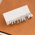 Elegant Silver Alloy C Hoop Teardrop Chain Stud Mixed Set For Women Light Luxury Fashion Earrings view 4
